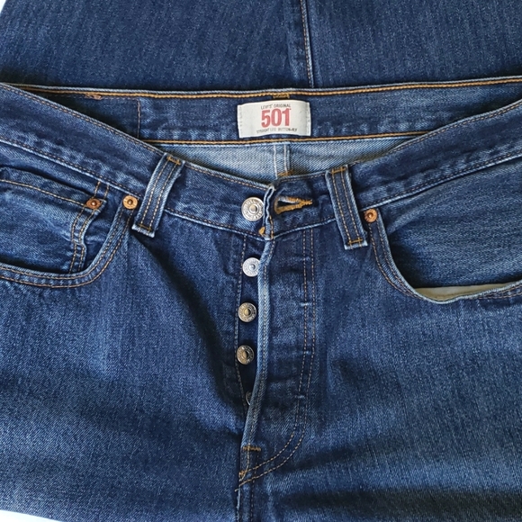 Levi's Original 501 Straight Leg button fly jeans 33x34 - Picture 5 of 8